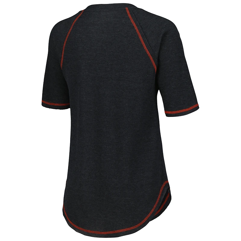 Haut raglan thermique tri-mélange noir Kyle Busch Ball Chase G-III 4Her par Carl Banks pour femmes