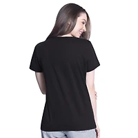 T-shirt col V noir G-III 4Her de Carl Banks pour femme avec inscription « Kyle Busch Batter Up »