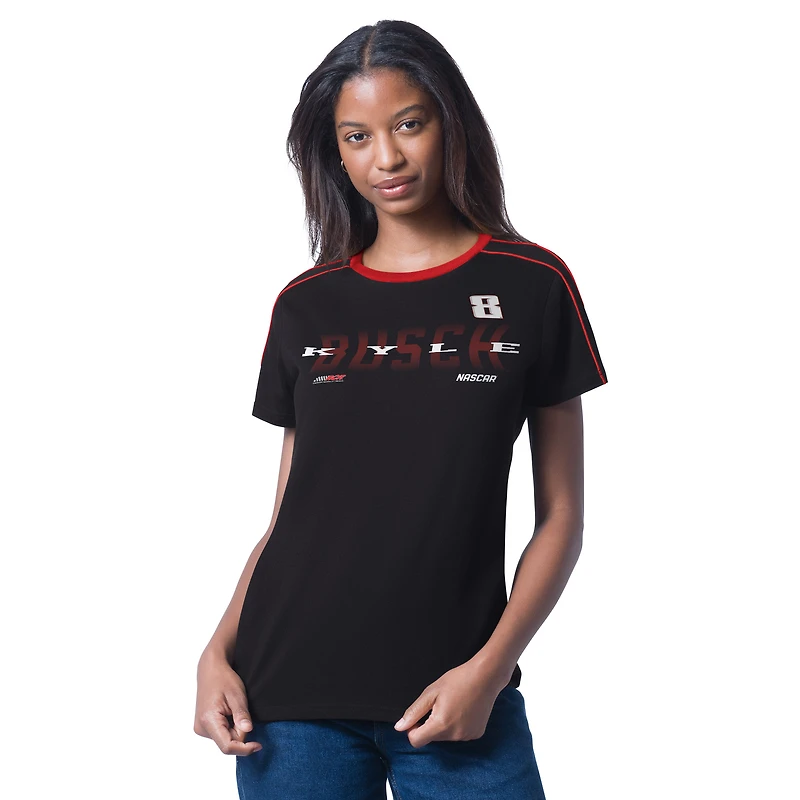 Women's G-III 4Her by Carl Banks  Black Kyle Busch Coaching T-Shirt