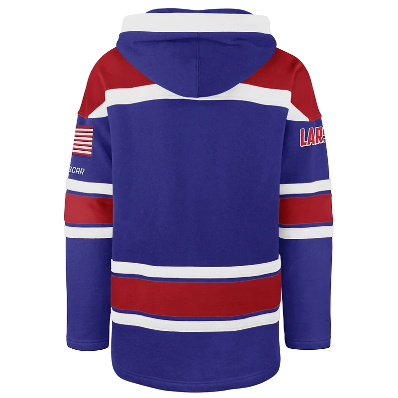 Men's '47  Royal Kyle Larson Superior Lacer Pullover Hoodie