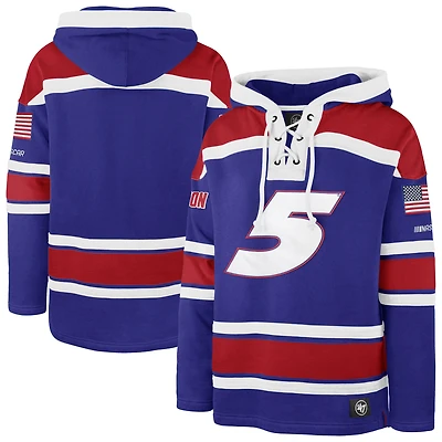 Men's '47  Royal Kyle Larson Superior Lacer Pullover Hoodie
