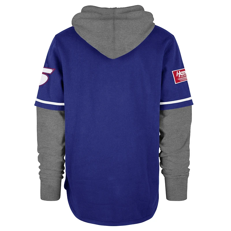 Men's '47 Royal Kyle Larson Trifecta Shortstop Pullover Hoodie
