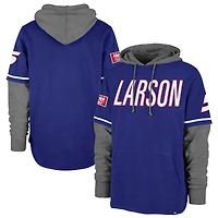 Men's '47  Royal Kyle Larson Trifecta Shortstop Pullover Hoodie