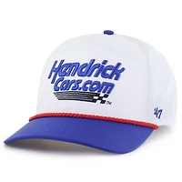 Casquette ajustable HendrickCars.com Rope Hitch pour homme, modèle 47, blanc/bleu royal, Kyle Larson brrr°