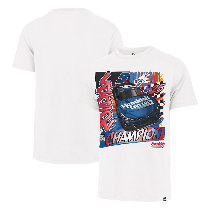 T-shirt homme blanc '47 Kyle Larson Champion de la NASCAR Cup Series 2025 Régional Franklin