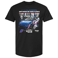 Men's Checkered Flag Sports  Black Kyle Larson 2025 NASCAR Cup Series Playoffs HendrickCars.com All T-Shirt