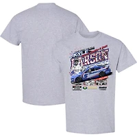 T-shirt gris chiné pour homme, Kyle Larson, vainqueur de la course AdventHealth 400 2025