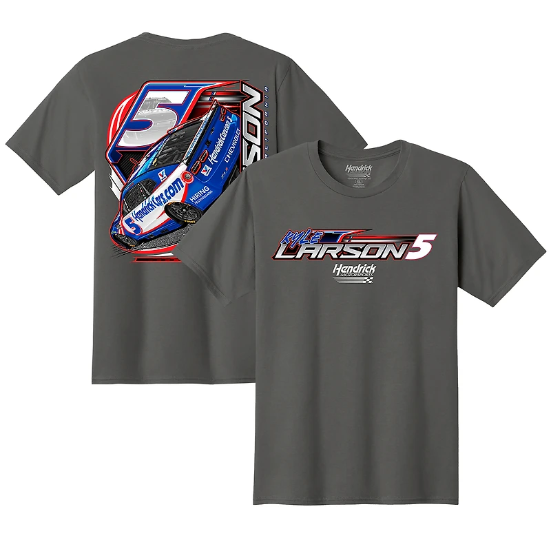 T-shirt homme classique à l'encre anthracite Kyle Larson HendrickCars.com