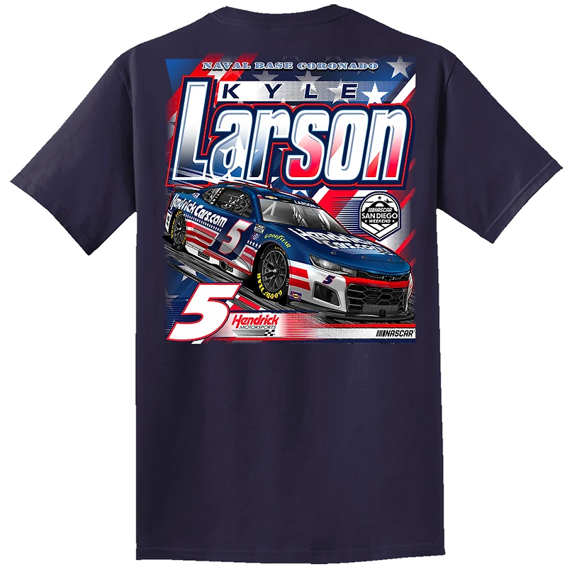 Men's Classic Ink Navy Kyle Larson San Diego Race Weekend Paint Scheme T-Shirt