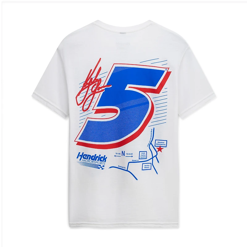 T-shirt homme Classic Ink White Kyle Larson #5 HendrickCars.com style journal