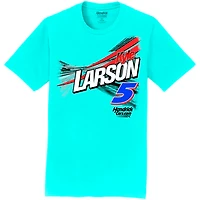 T-shirt pour homme de la collection Hendrick Motorsports Team Aqua Kyle Larson Car