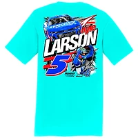 T-shirt pour homme de la collection Hendrick Motorsports Team Aqua Kyle Larson Car