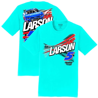 T-shirt pour homme de la collection Hendrick Motorsports Team Aqua Kyle Larson Car