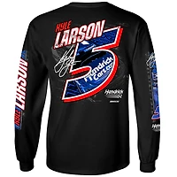 T-shirt à manches longues pour homme Hendrick Motorsports Team Collection Kyle Larson HendrickCars.com noir