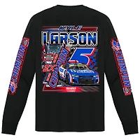 Men's Hendrick Motorsports Team Collection Black Kyle Larson Two-Time NASCAR Cup Series Champion Long Sleeve T-Shirt