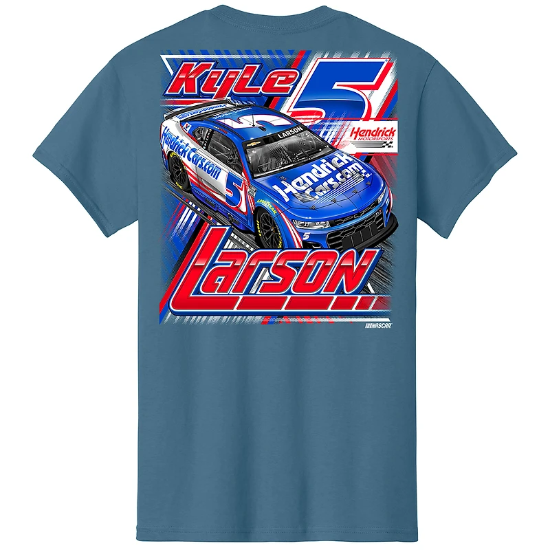 Men's Hendrick Motorsports Team Collection Blue Kyle Larson Hendrickcars.com Car T-Shirt