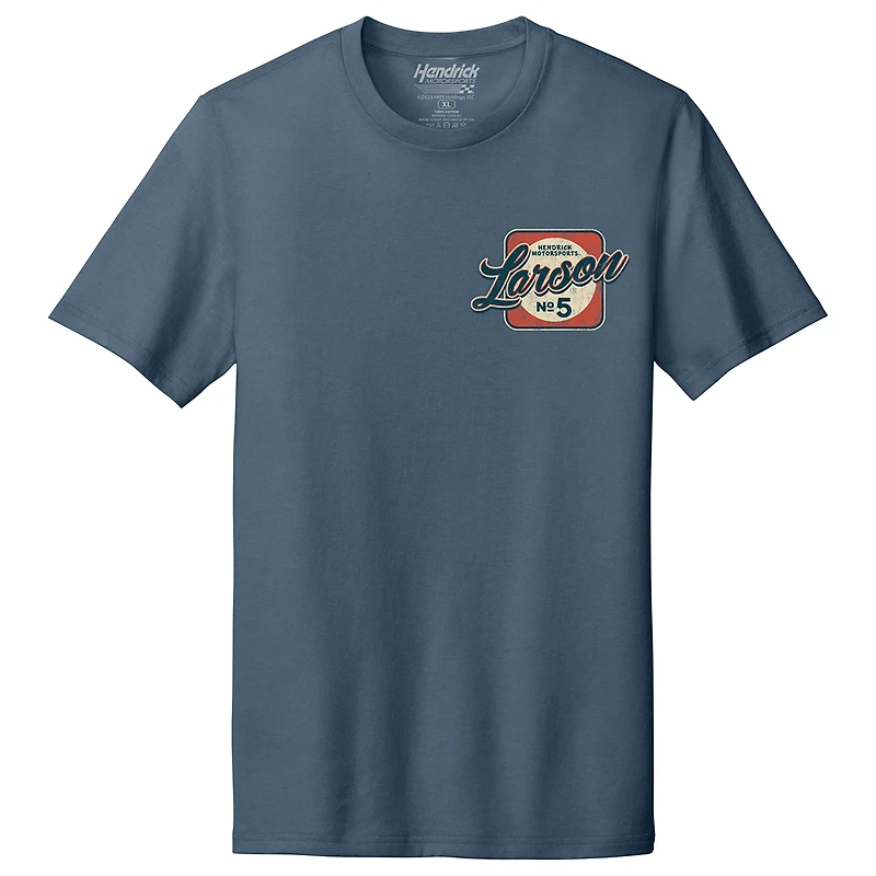 T-shirt bleu à trois mélanges Kyle Larson Pinup de la collection Hendrick Motorsports Team pour homme