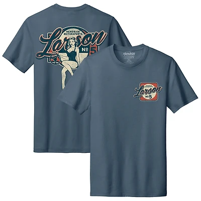 T-shirt bleu à trois mélanges Kyle Larson Pinup de la collection Hendrick Motorsports Team pour homme