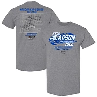 Men's Hendrick Motorsports Team Collection Heather Charcoal Kyle Larson 2026 NASCAR Schedule T-Shirt