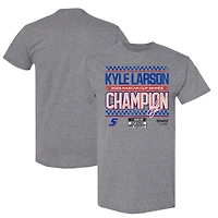 Men's Hendrick Motorsports Team Collection Heather Gray Kyle Larson 2025 NASCAR Cup Series Champion Speed T-Shirt