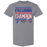 Men's Hendrick Motorsports Team Collection Heather Gray Kyle Larson 2025 NASCAR Cup Series Champion Speed T-Shirt