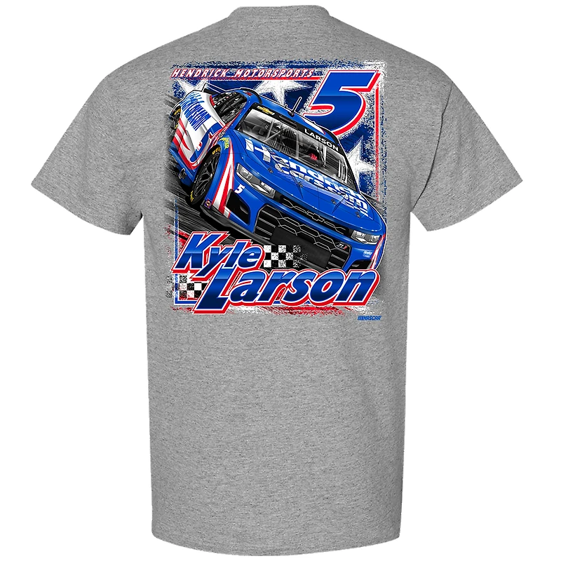 T-shirt gris chiné Kyle Larson HendrickCars.com pour homme de la collection Hendrick Motorsports Team