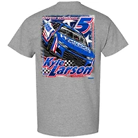 T-shirt gris chiné Kyle Larson HendrickCars.com pour homme de la collection Hendrick Motorsports Team