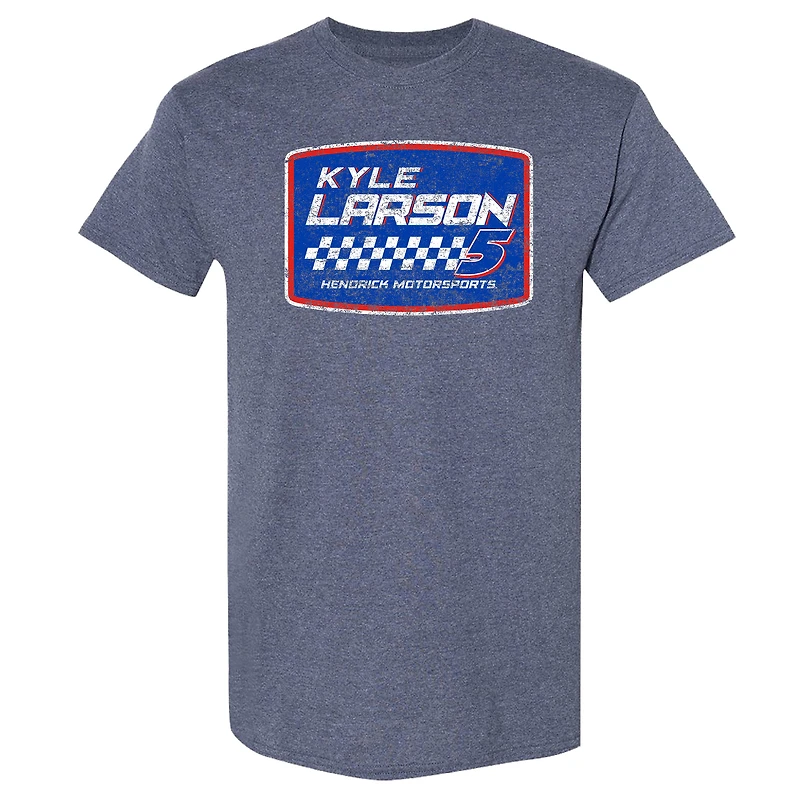 Men's Hendrick Motorsports Team Collection Heather Navy Kyle Larson Vintage T-Shirt