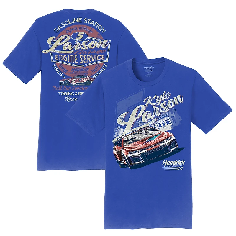 T-shirt pour homme de la collection Hendrick Motorsports Team Royal Kyle Larson Valvoline Car