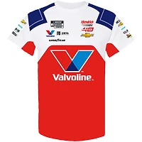 Men's Hendrick Motorsports Team Collection  White/Red Kyle Larson Valvoline Uniform T-Shirt