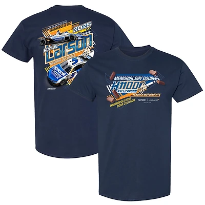 Men's Hendrick Motorsports Team Collection White Kyle Larson HendrickCars.com H1100 Car T-Shirt
