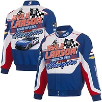 Men's JH Design Royal Kyle Larson Two-Time NASCAR Cup Series Champion Full-Snap Twill Uniform Jacket
