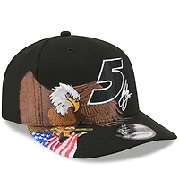 Casquette snapback New Era Kyle Larson A-Frame 9FIFTY noire pour homme