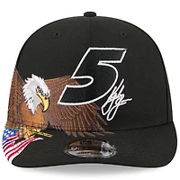 Casquette snapback New Era 9FIFTY noire pour homme, motif aigle et drapeau patriotiques