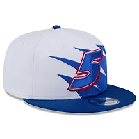 Casquette Snapback Kyle Larson Jagged 9FIFTY bleue New Era pour homme