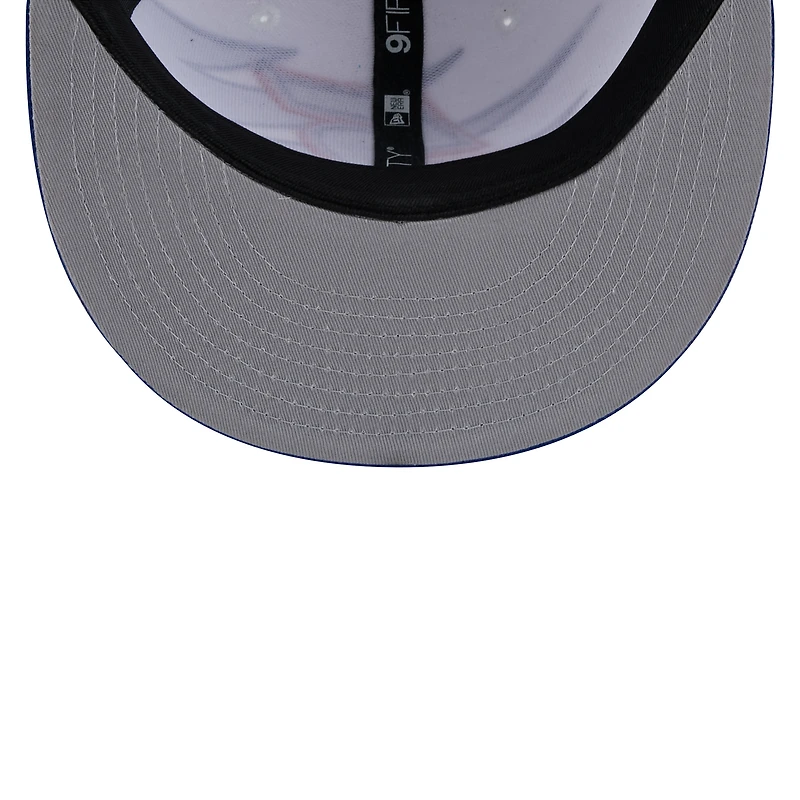 Casquette Snapback Kyle Larson Jagged 9FIFTY bleue New Era pour homme