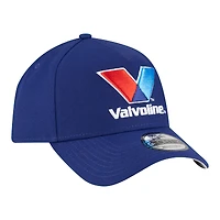 Casquette ajustable New Era bleue NASCAR Kyle Larson Valvoline 9FORTY pour homme