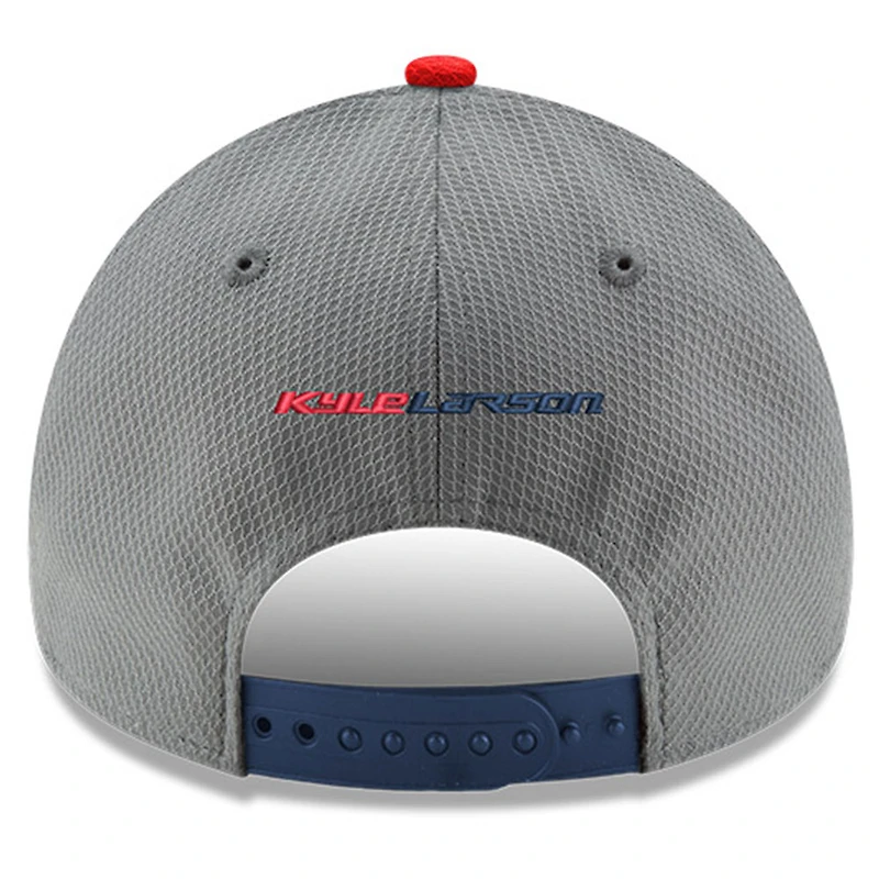 Casquette ajustable Kyle Larson Salute 9FORTY New Era gris/bleu marine pour hommes