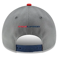 Casquette ajustable Kyle Larson Salute 9FORTY New Era gris/bleu marine pour hommes