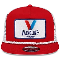 Men's New Era Red/White Kyle Larson Golfer Snapback Adjustable Hat
