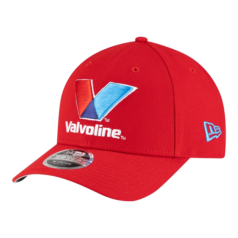 Men's New Era Red Kyle Larson Valvoline 9FORTY M-Crown Adjustable Hat