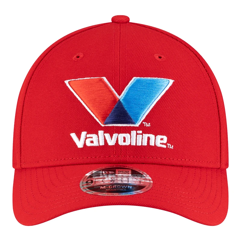 Men's New Era Red Kyle Larson Valvoline 9FORTY M-Crown Adjustable Hat