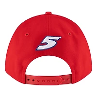 Men's New Era Red Kyle Larson Valvoline 9FORTY M-Crown Adjustable Hat