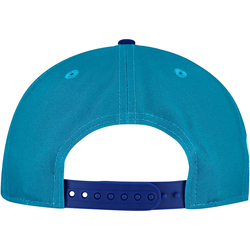Men's New Era Teal/Royal Kyle Larson HendrickCars.com Golfer Snapback Hat