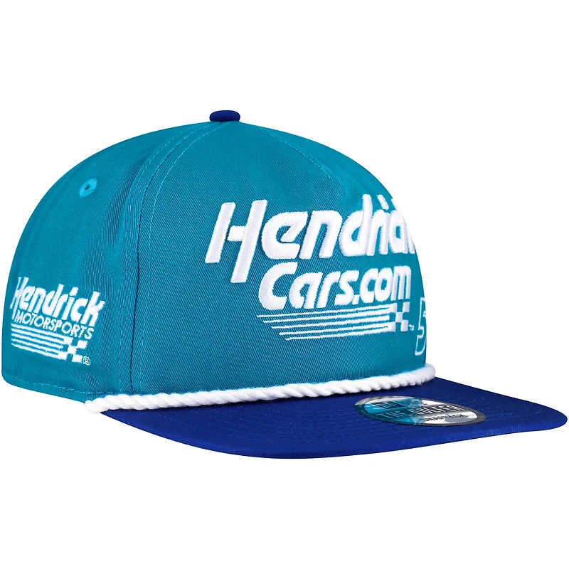 Casquette snapback de golfeur New Era bleu sarcelle/bleu roi Kyle Larson HendrickCars.com pour homme