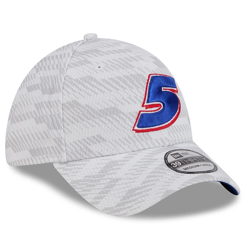 Casquette blanche Kyle Larson 39THIRTY Graded Flex de New Era pour homme
