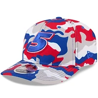 Men's New Era White Kyle Larson Patriotic Camo 9SEVENTY Stretch-Snap Hat