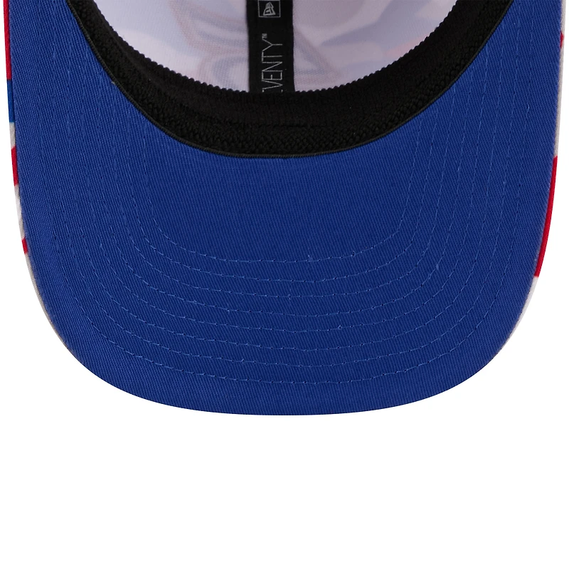 Men's New Era White Kyle Larson Patriotic Camo 9SEVENTY Stretch-Snap Hat
