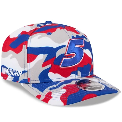 Casquette New Era blanche Kyle Larson motif camouflage patriotique 9SEVENTY pour homme