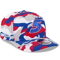 Casquette New Era blanche Kyle Larson motif camouflage patriotique 9SEVENTY pour homme